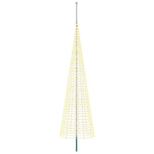 vidaXL Julgransbelysning med markspett och flaggst&aring;ng 500 cm