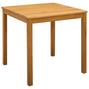 vidaXL Matbord 75 x 75 x 75,5 cm Massivt Ektr&auml; Naturlig Fyrkantig