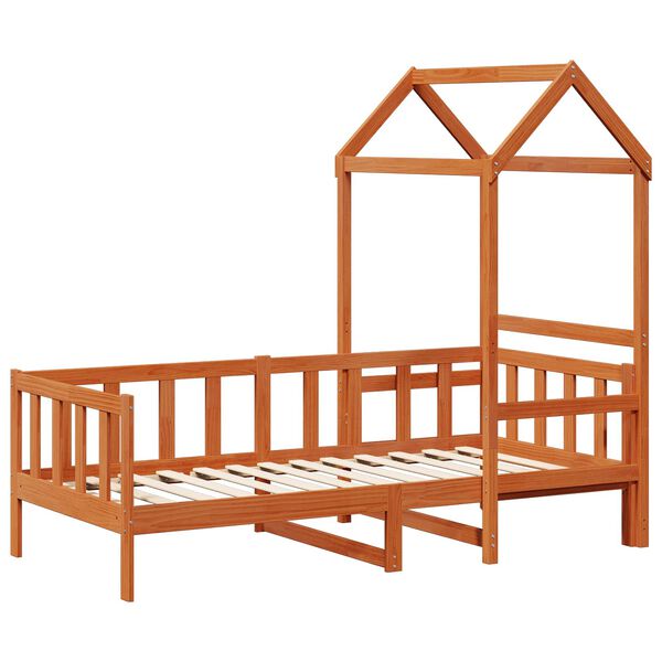 vidaXL Dagb&auml;dd Set 2 pcs Vaxbrun Massiv furu