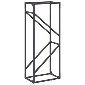 vidaXL Vedst&auml;ll svart 40x25x100 cm kallvalsat st&aring;l