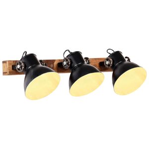 vidaXL Industriell v&auml;gglampa svart 65x25 cm E27