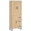 vidaXL H&ouml;gsk&aring;p sonoma-ek 69,5x34x180 cm konstruerat tr&auml;