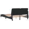 vidaXL Bed Frame without Mattress Black 140x190 cm Velvet
