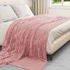 vidaXL Kastfilt Rosa 270 x 240 cm Fleece