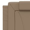 vidaXL Bed "Viana" with Mattress Cappuccino 160x200 cm Faux Leather