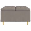 vidaXL Knappstool med kudde Taupe 80 x 80 x 45 cm tyg