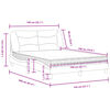 vidaXL Bed with Mattress "Hvar" Black 140x190 cm Fabric