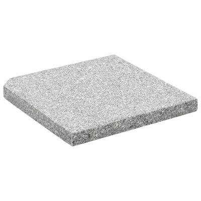 vidaXL Parasoll viktplatta granit 25 kg kvadratisk grå