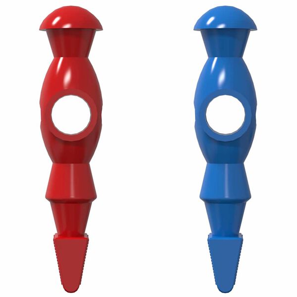 vidaXL Fotbollsbordsspelare 22 pcs Blå och Röd 2,4 x 2,1 x 9,7 cm PP