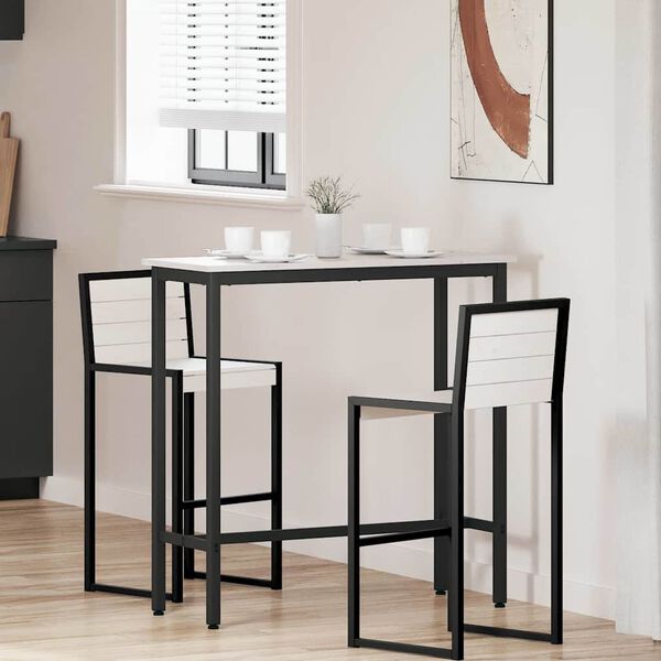 vidaXL bord Vit 100 x 40 x 101 cm Konstruerat tr&auml; och st&aring;l