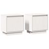 vidaXL S&auml;ngbord 2 st vit 40x30x40 cm massiv furu