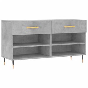 vidaXL Skob&auml;nk betonggr&aring; 102x35x55 cm konstruerat tr&auml;