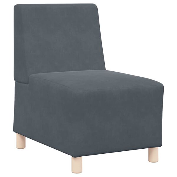 vidaXL Modulsofa utan armst&ouml;d 2 pcs M&ouml;rkgr&aring; 55 x 74 x 82 cm Sammet