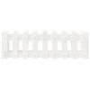 vidaXL Odlingsl&aring;da med staket-design vit 100x30x30 cm massiv furu