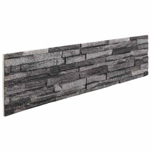 vidaXL V&auml;ggpaneler 10 st 100 x 25 cm Antracit EPS Skum