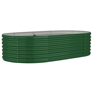 vidaXL Odlingsl&aring;da galvaniserat st&aring;l 152x80x36 cm gr&ouml;n