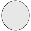 vidaXL V&auml;ggspegel svart &Oslash; 50 cm rund