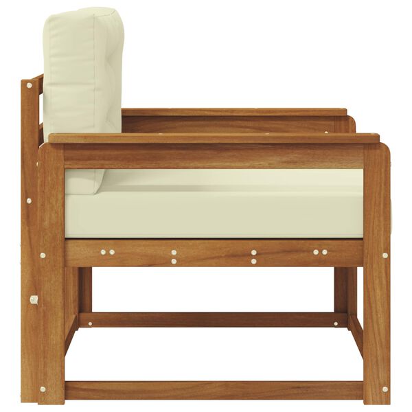 vidaXL Utomhus Mellansoffa Massivt Akaciatr&auml; Naturf&auml;rg