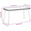 vidaXL Kaffeebord Svart 90 x 45 x 43 cm Poly Rattan och glas