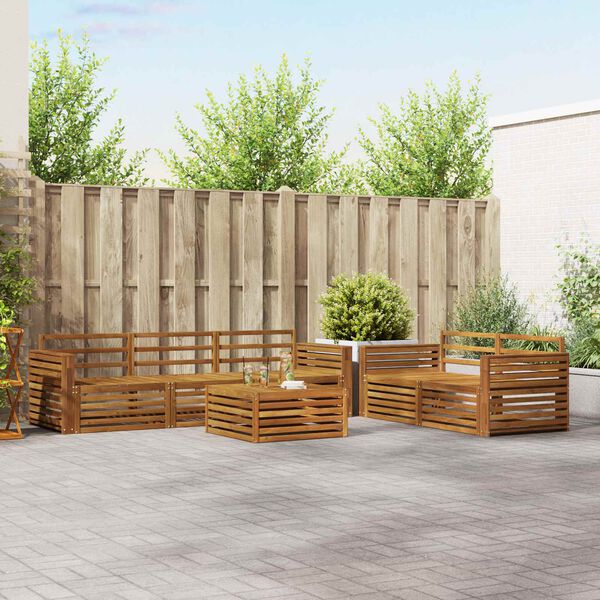 vidaXL Utomhussoffset 6 pcs Naturf&auml;rg