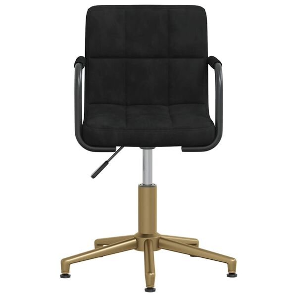 vidaXL Snurrbar matstol 6 st svart sammet