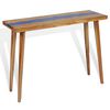 vidaXL Konsolbord i teak harts 100x35x75 cm