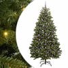 vidaXL Konstgjord julgran 210 cm 300 LED-lampor Varmvit PVC och st&aring;l