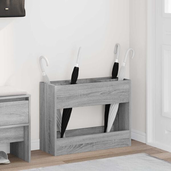 vidaXL F&ouml;rvaringskrok & St&auml;ll med lagring Gr&aring; Sonoma 65 x 24 x 50 cm