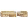 vidaXL Utomhussoffset 6 st Vit och Beige