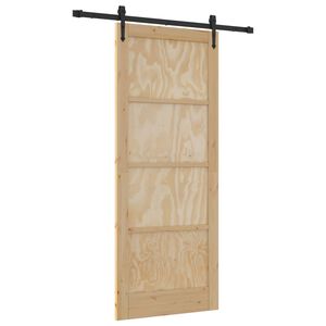 vidaXL Skjutd&ouml;rr ORKDAL Naturlig 86 x 211 cm Massiv furu