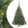 vidaXL Konstgjord julgran med 150 LED-lampor Gr&ouml;n 120 cm PE och PVC