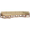vidaXL Utomhussoffset med kudde 7 pcs Naturlig och Beige