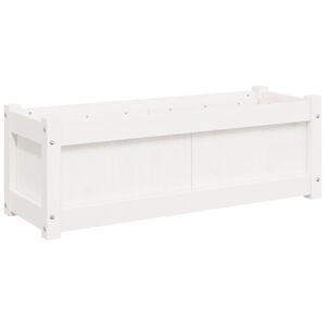 vidaXL Odlingsl&aring;da 90x31x31 cm vit massiv furu