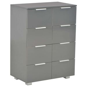 vidaXL Sk&auml;nk gr&aring; h&ouml;gglans 60x35x80 cm konstruerat tr&auml;
