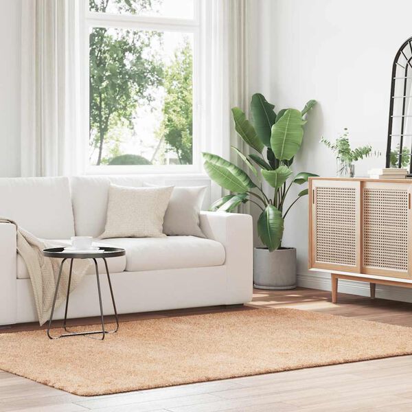 vidaXL Ryamatta med l&aring;ng lugg NAVARRA beige 160x230 cm polyester