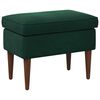 vidaXL Fotpall M&ouml;rkgr&ouml;n 55 x 35 x 41 cm Sammet