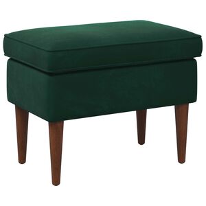 vidaXL Fotpall M&ouml;rkgr&ouml;n 55 x 35 x 41 cm Sammet