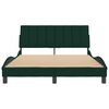vidaXL Bed Frame without Mattress "Hanko" Dark Green 140x200 cm Velvet