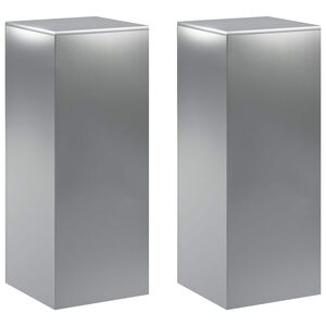 vidaXL V&auml;xtst&auml;ll 2 pcs Silver 40 x 40 x 100 cm Rostfritt st&aring;l