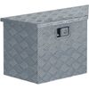 vidaXL F&ouml;rvaringsl&aring;da aluminium 70x24x42 cm parallelltrapets silver