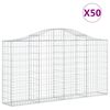 vidaXL Gabioner b&aring;gformade 50 st 200x30x100/120 cm galvaniserat j&auml;rn