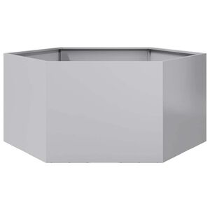 vidaXL Odlingsl&aring;da sexkantig 104x90x45 cm galvaniserat st&aring;l
