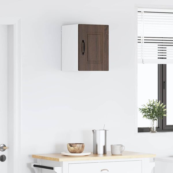 vidaXL K&ouml;kssk&aring;p med hylla Brun Ek 30 x 31 x 40 cm Konstruerat tr&auml;