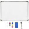 vidaXL Magnetisk whiteboard vit 70x50 cm stål