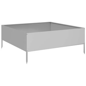 vidaXL Rabattkant upph&ouml;jd 100x100x41 cm galvaniserat st&aring;l