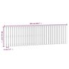 vidaXL Väggmonterad huvudgavel vit 204x3x60 cm massiv furu