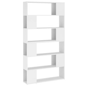vidaXL Bokhylla/Rumsavdelare vit 100x24x188 cm