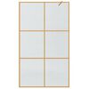 vidaXL Walk-in Duschv&auml;gg Guld 115 x 195 cm h&auml;rdat glas