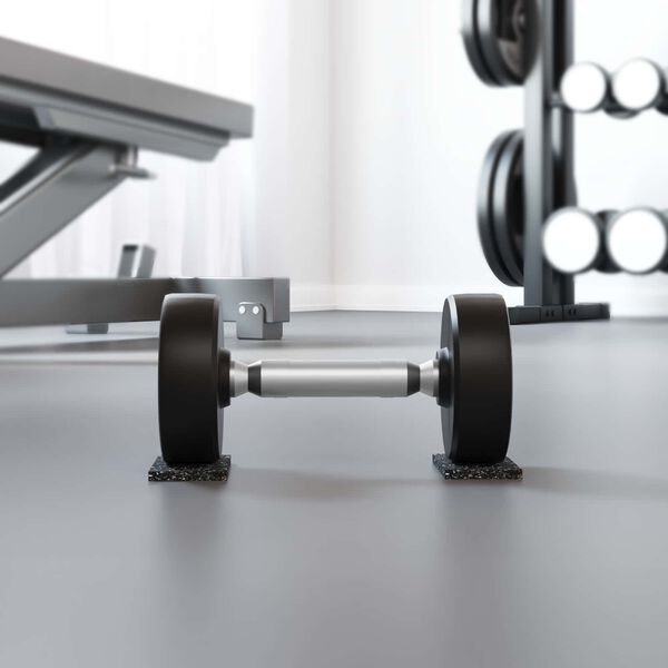 vidaXL Gummirulle Svart Gummi