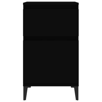 vidaXL Sängbord 2 st svart 40x35x70 cm
